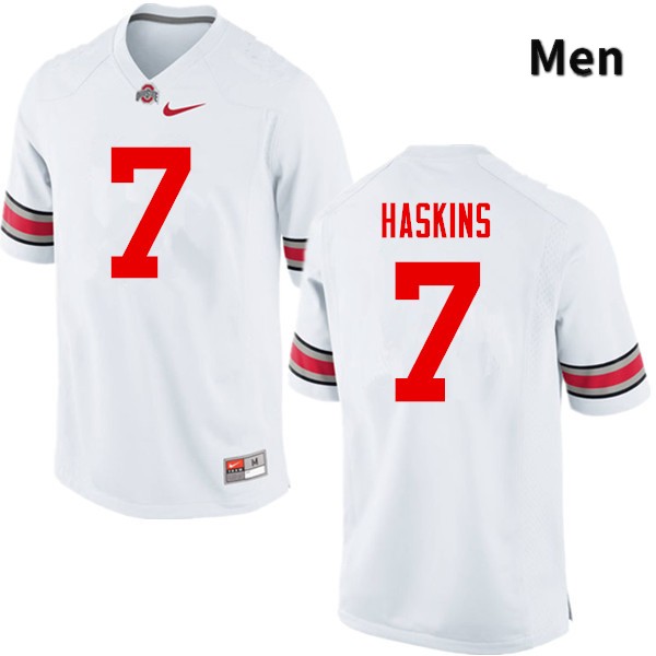 Ohio State Buckeyes Dwayne Haskins Men's #7 White Game Stitched College Football Jersey